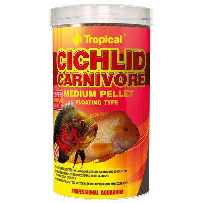 Kirjoahven pellettiruoka tropical cichlid carnivore medium pellet