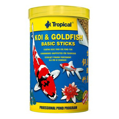 Koikarppi pellettiruoka tropical koi goldfish basic sticks