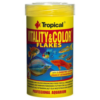 Akvaariokalojen ruoka tropical vitality color